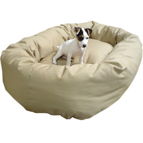 24 in. Small Bagel Bed- Khaki